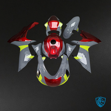 Suzuki GSXR 600-750 (2011-2026) Matte Gray, Black & Red  Fairing Kit - Aftermarket ABS Bodywork