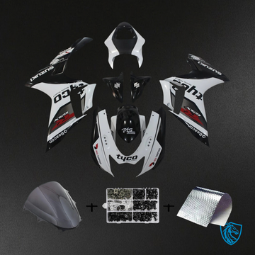 Suzuki GSXR 600-750 (2011-2025) Black & White Accents - Fairing Kit