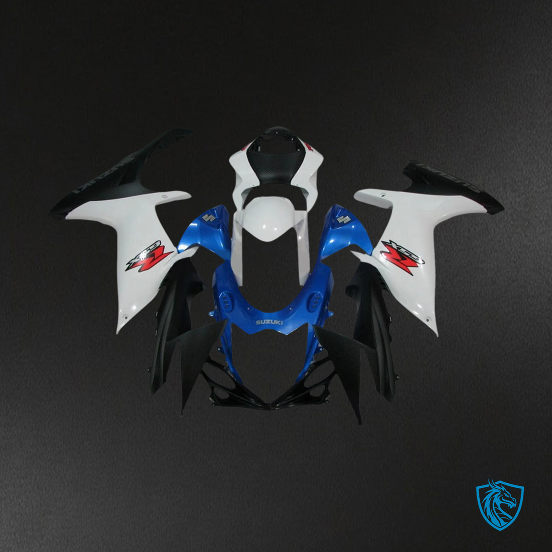 Suzuki GSXR 600-750 (2011-2025) Blue & White Style 2 - Fairing Kit