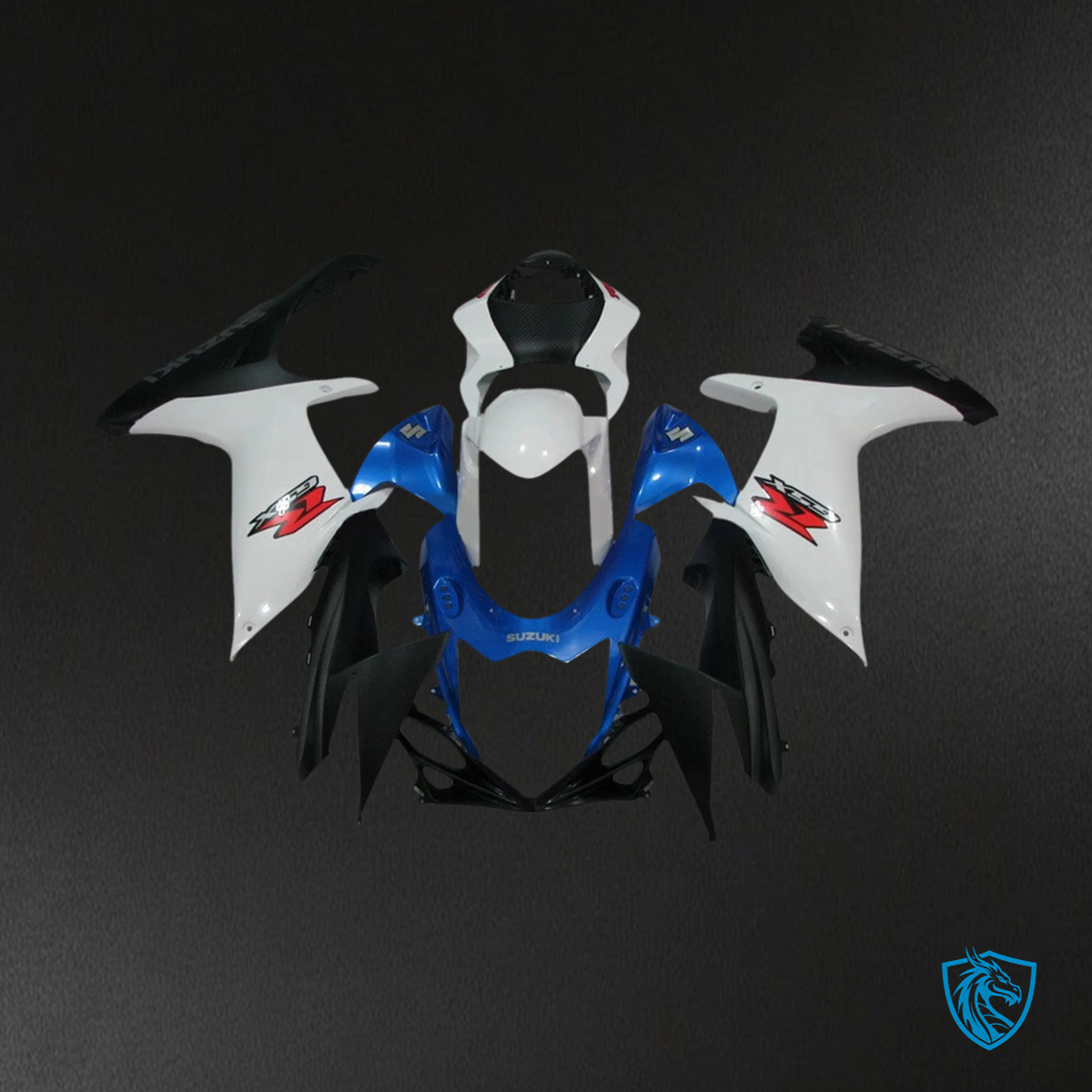 Suzuki GSXR 600-750 (2011-2025) Blue & White Style 2 - Fairing Kit