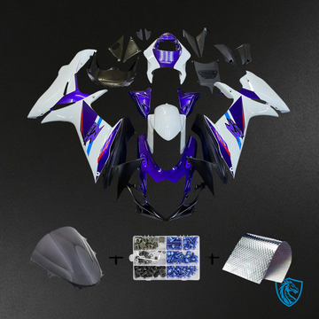 Suzuki GSXR 600-750 (2011-2025) Blue & White Style 3 - Fairing Kit
