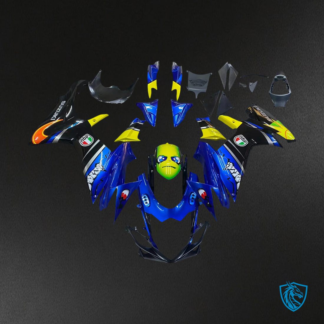 Suzuki GSXR 600-750 (2011-2025) Blue & Yellow Monster - Fairing Kit