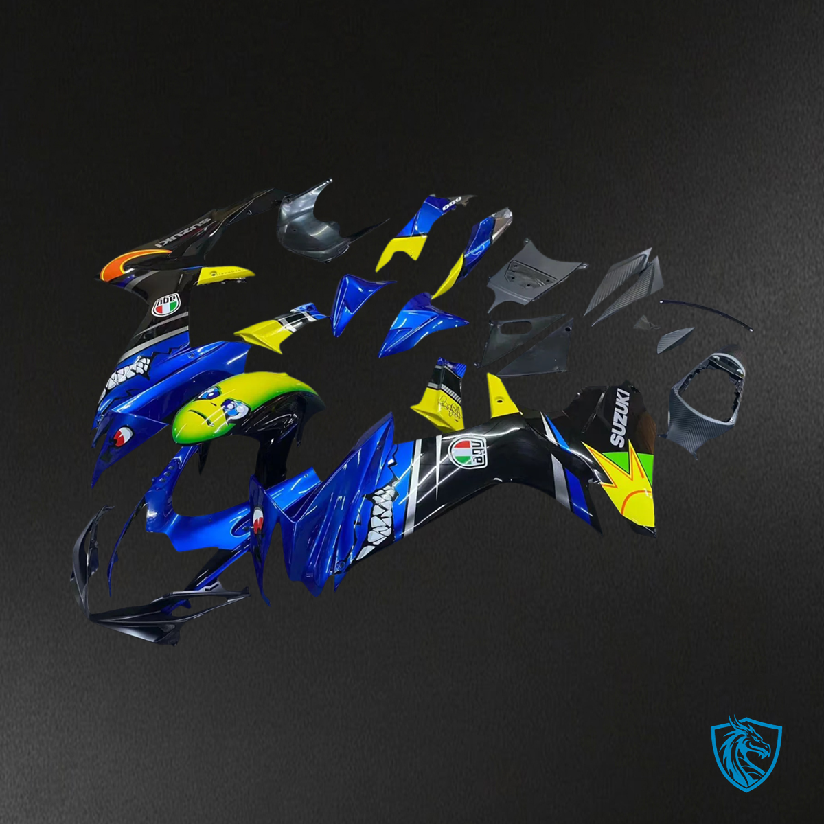 Suzuki GSXR 600-750 (2011-2025) Blue & Yellow Monster - Fairing Kit