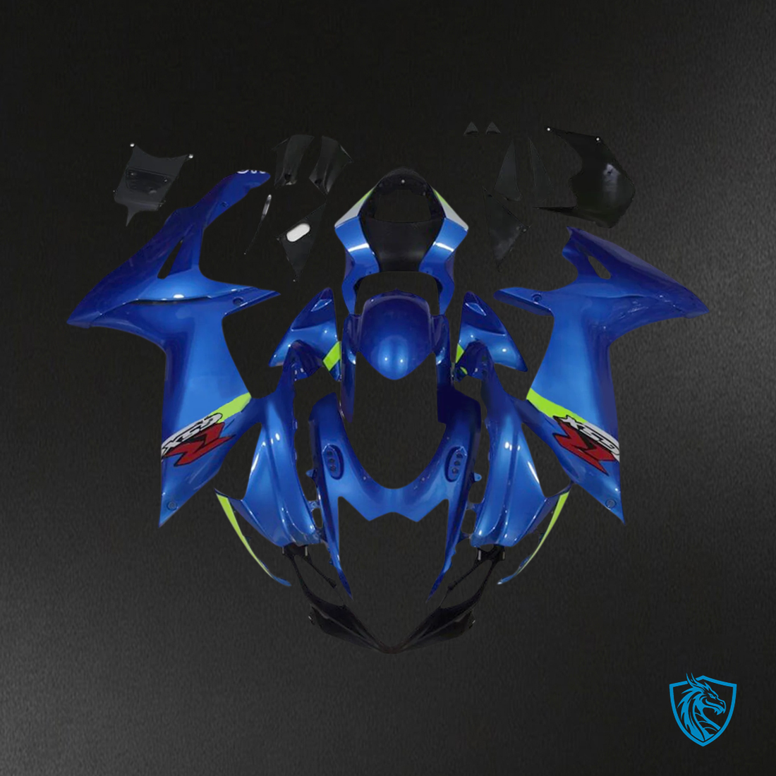Suzuki GSXR 600-750 (2011-2025) Blue with Neon Yellow Accents - Fairing Kit
