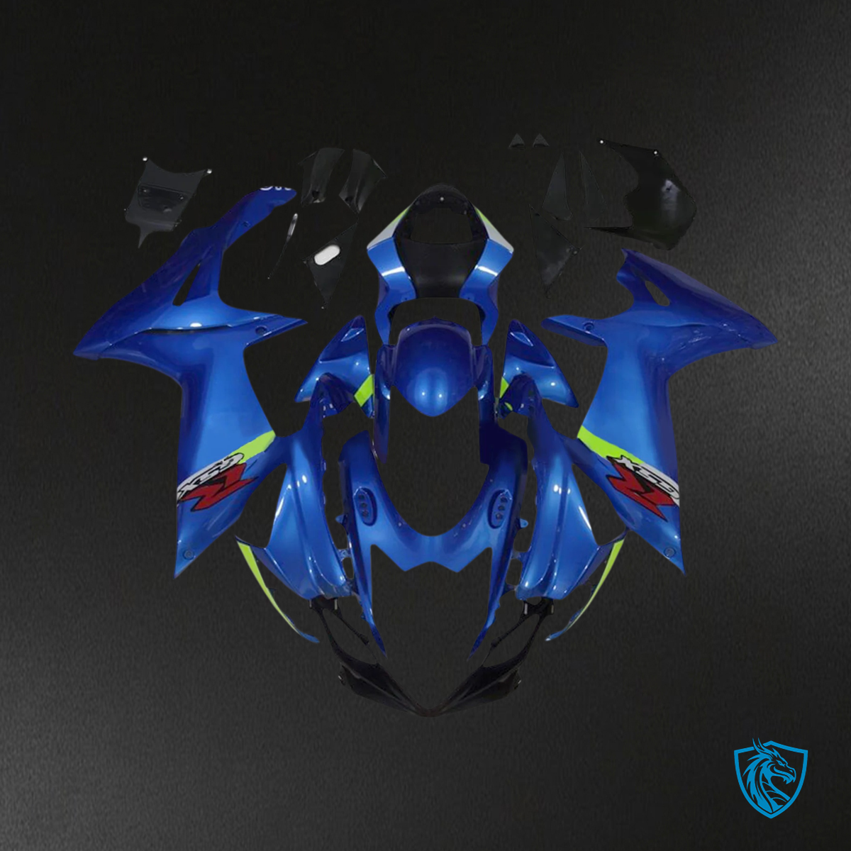 Suzuki GSXR 600-750 (2011-2025) Blue with Neon Yellow Accents - Fairing Kit