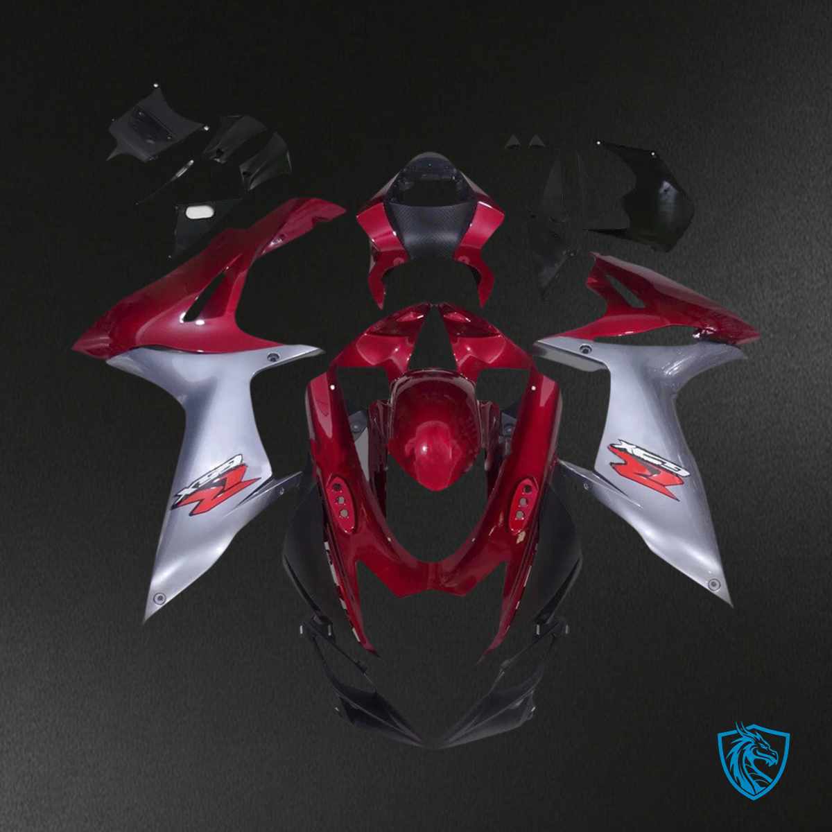 Suzuki GSXR 600-750 (2011-2025) Gray & Red - Fairing Kit