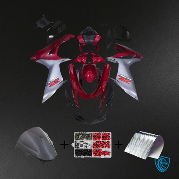 Suzuki GSXR 600-750 (2011-2025) Gray & Red - Fairing Kit