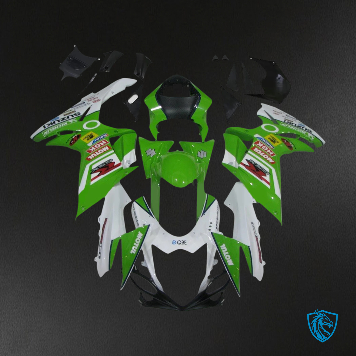 Suzuki GSXR 600-750 (2011-2025) Green & Black Style 1 - Fairing Kit