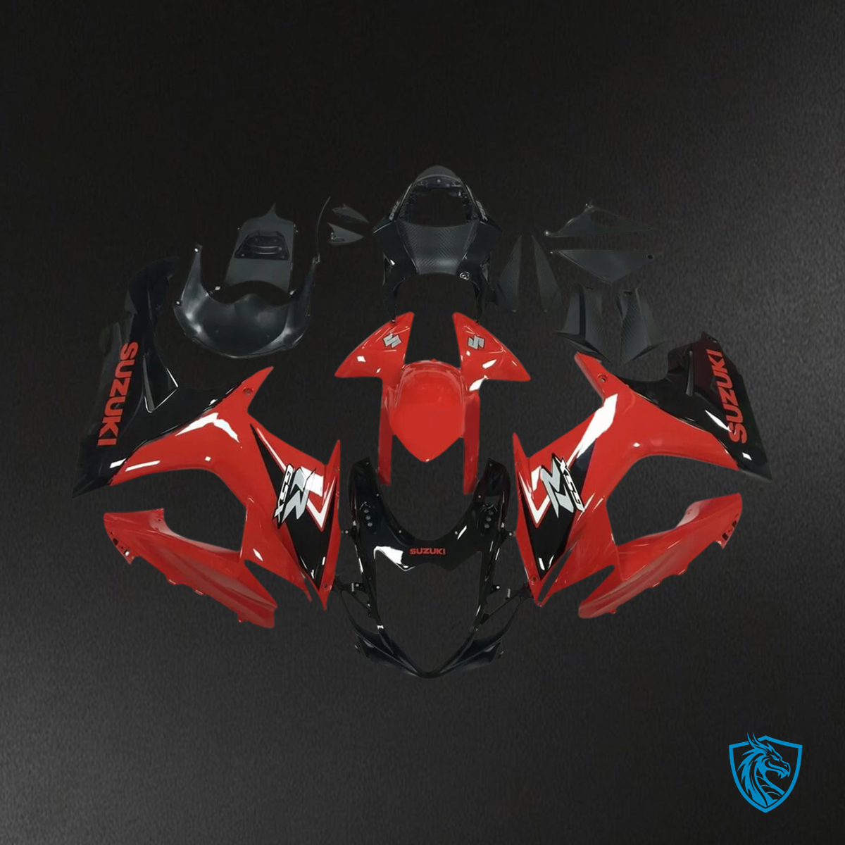 Suzuki GSXR 600-750 (2011-2025) Red & Black Style 3 - Fairing Kit