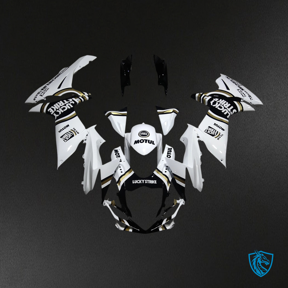 Suzuki GSXR 600-750 (2011-2025) White with Black Accents - Fairing Kit