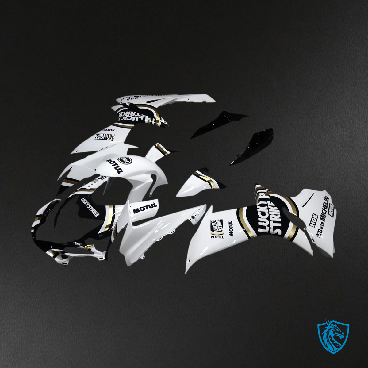 Suzuki GSXR 600-750 (2011-2025) White with Black Accents - Fairing Kit