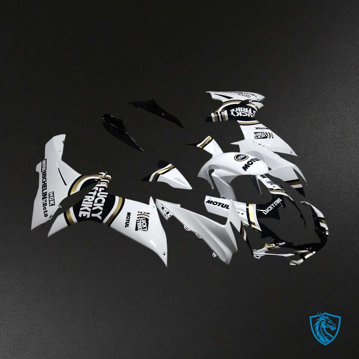 Suzuki GSXR 600-750 (2011-2025) White with Black Accents - Fairing Kit