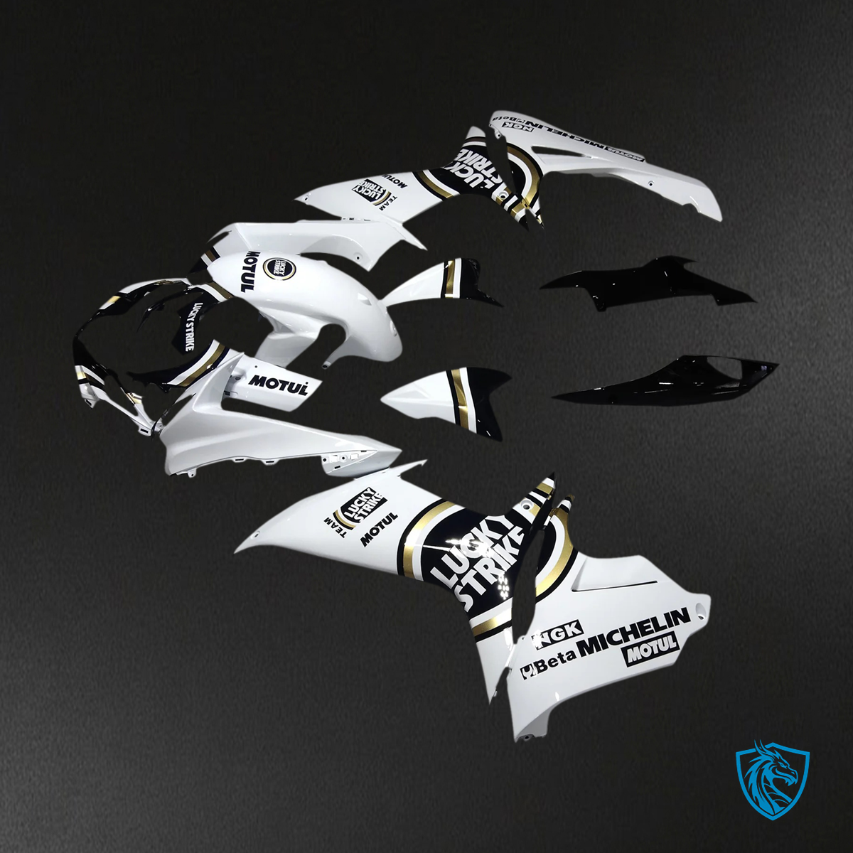 Suzuki GSXR 600-750 (2011-2025) White with Black Accents - Fairing Kit
