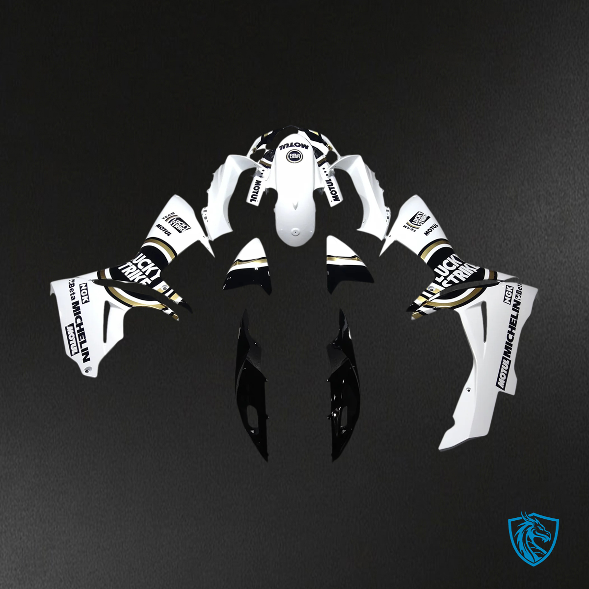 Suzuki GSXR 600-750 (2011-2025) White with Black Accents - Fairing Kit
