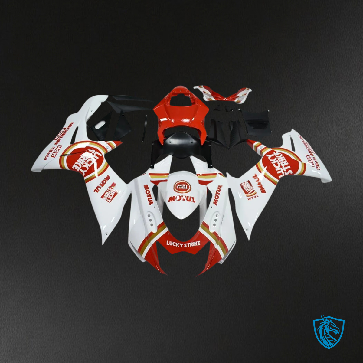 Suzuki GSXR 600-750 K11 (2011-2025) White with Red Accents - Fairing Kit