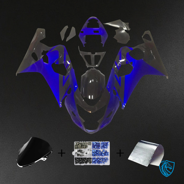 Suzuki GSXR 600-750 (2004-2005) Blue and Black - Fairing Kit