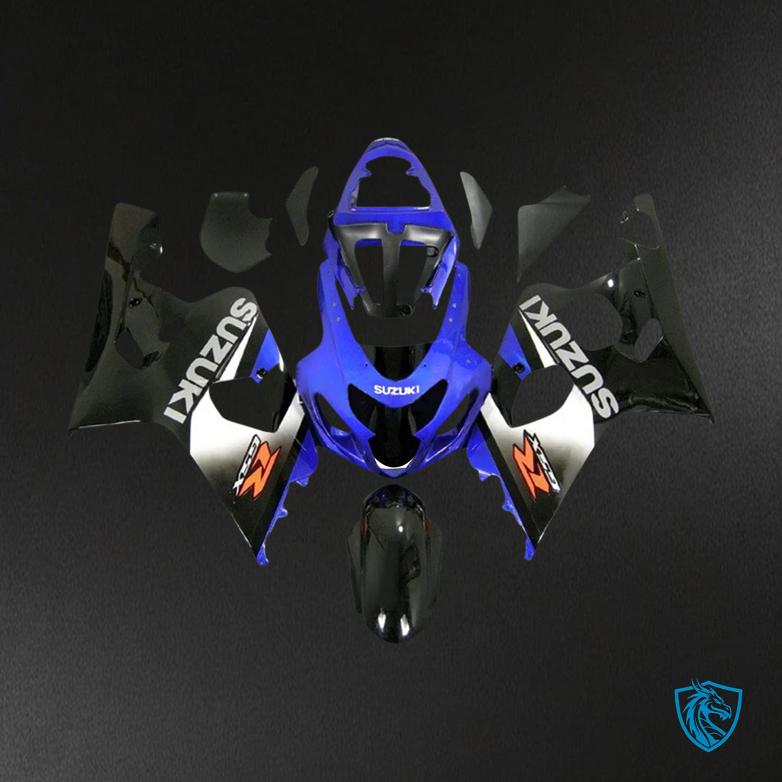 Suzuki GSXR 600-750 (2004-2005) Blue & Black Style 2 - Fairing Kit