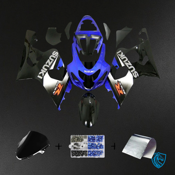 Suzuki GSXR 600-750 (2004-2005) Blue & Black Style 2 - Fairing Kit