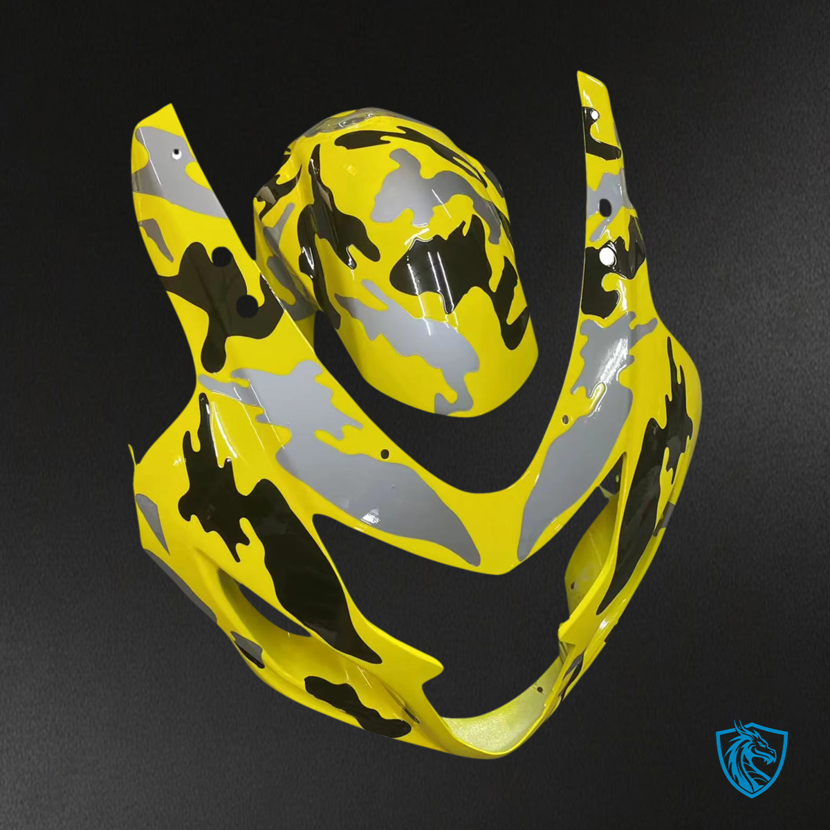 Suzuki GSXR 600-750 (2004-2005) Camo Yellow & Gray - Fairing Kit
