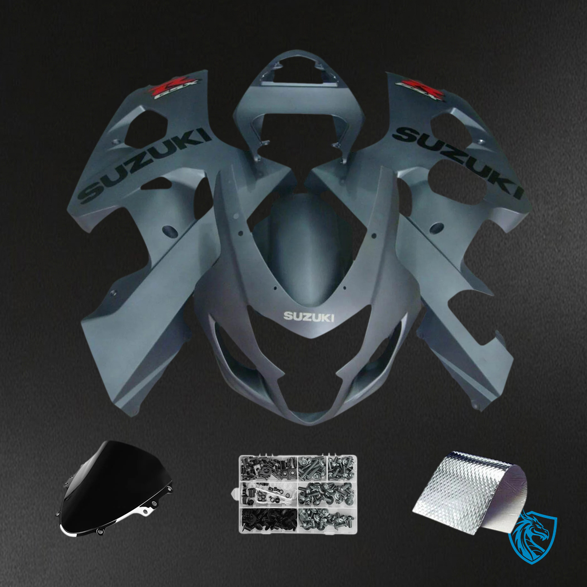 Suzuki GSXR 600-750 K4 (2004-2005) Matte Gray - Fairing Kit