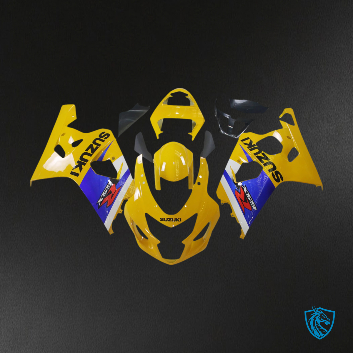 Suzuki GSXR 600-750 K4 (2004-2005) Yellow & Blue Style 2 - Fairing Kit