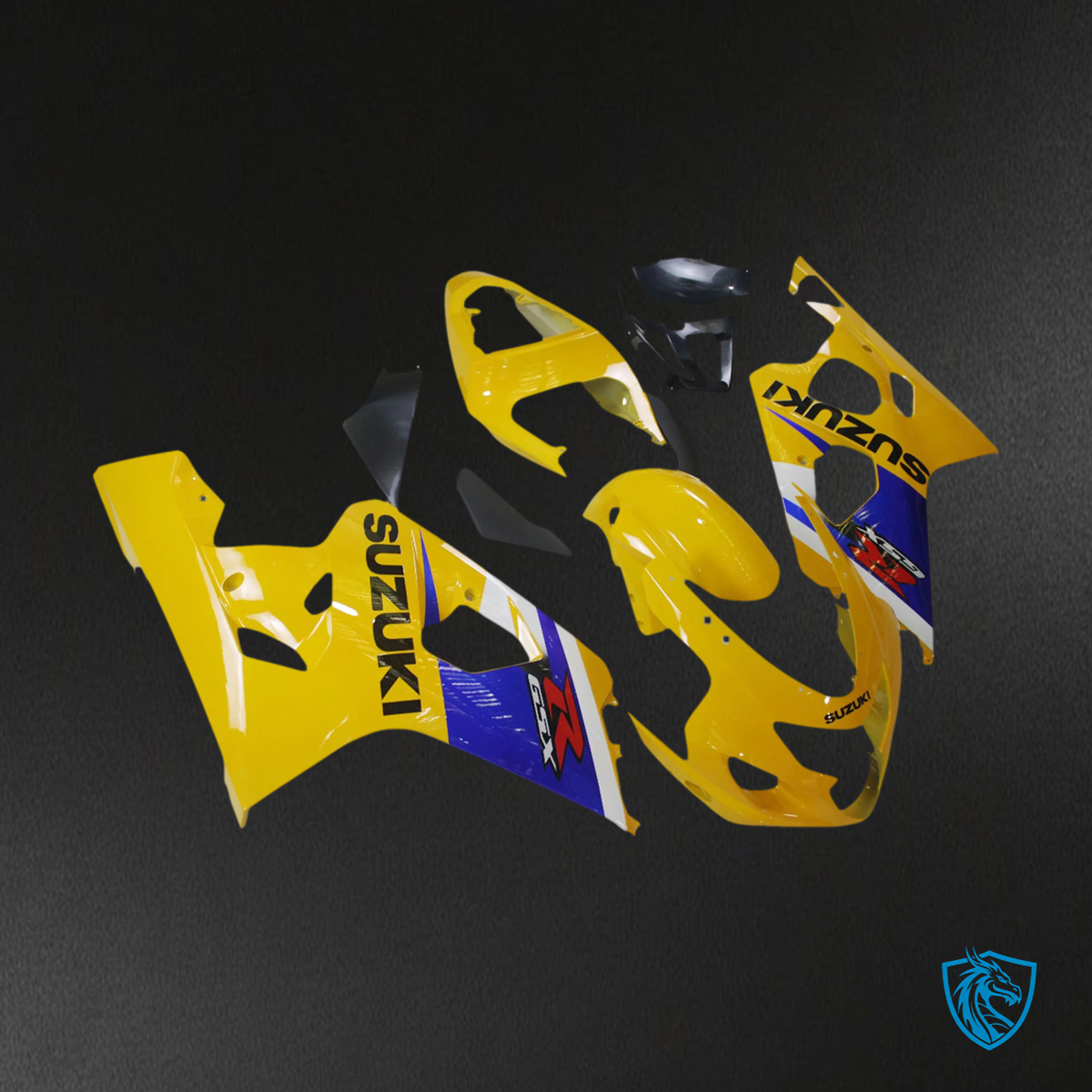 Suzuki GSXR 600-750 K4 (2004-2005) Yellow & Blue Style 2 - Fairing Kit