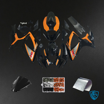 Suzuki GSXR 600-750 K6 (2006-2007) Black & Orange - Fairing kit