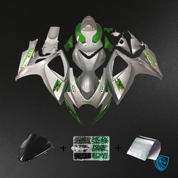 Suzuki GSXR 600-750 K6 (2006-2007) Gray & Green - Fairing Kit