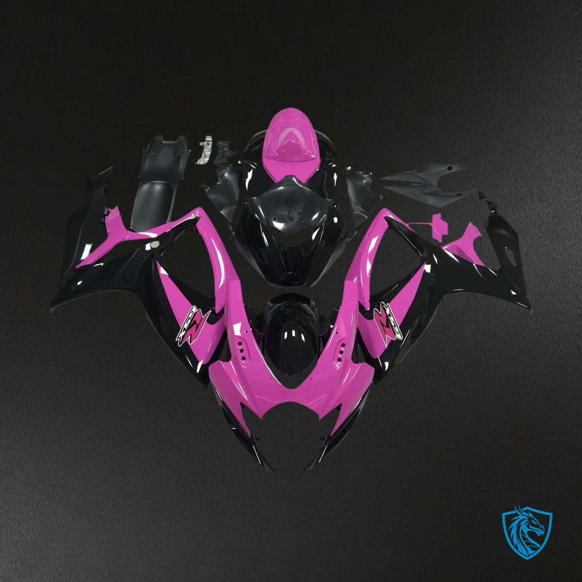 Suzuki GSXR 600-750 K6 (2006-2007) Pink & Black - Fairing Kit
