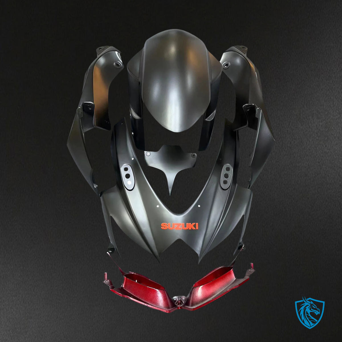 Suzuki GSXR 600-750 K8 (2008-2010) Black & Red Accents - Fairing Kit