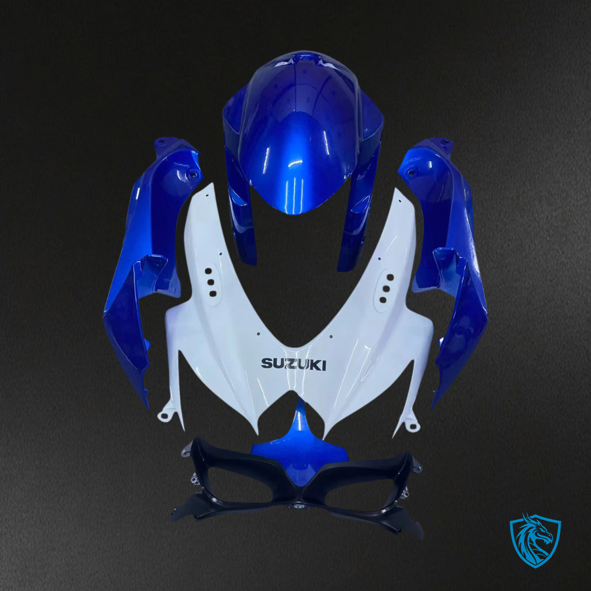 Suzuki GSXR 600-750 K8 (2008-2010) Blue & White Style 3 - Fairing Kit
