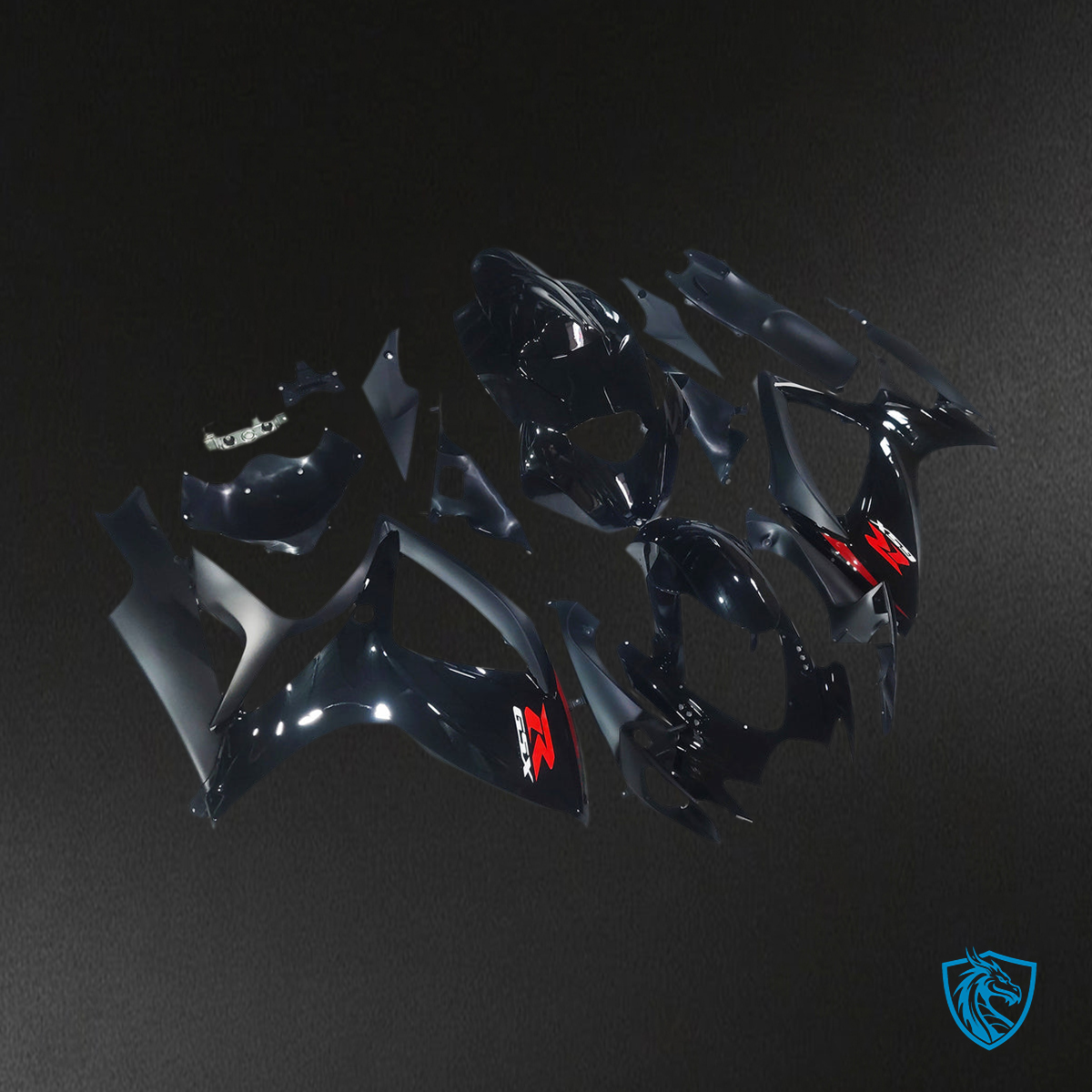 Suzuki GSXR 600-750 (2006-2007) Black & Red K6 - Custom ABS Fairing Kit