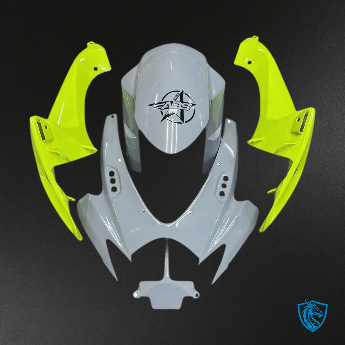 Suzuki GSXR 600-750 (2006-2007) Neon Yellow & Gray K6 - Fairing Kit | ABS Bodywork