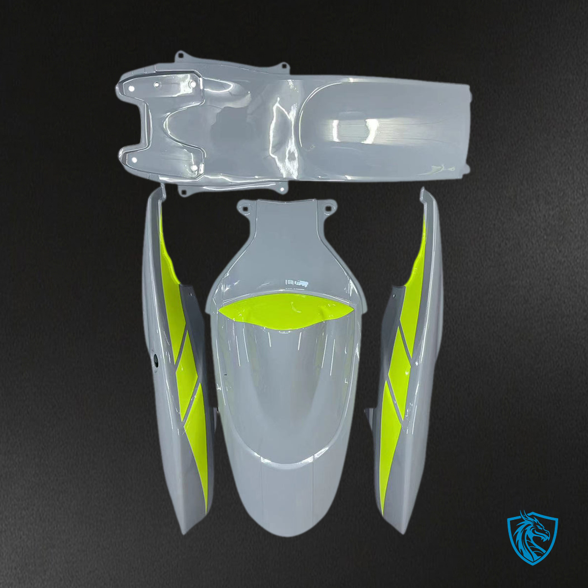 Suzuki GSXR 600-750 (2006-2007) Neon Yellow & Gray K6 - Fairing Kit | ABS Bodywork