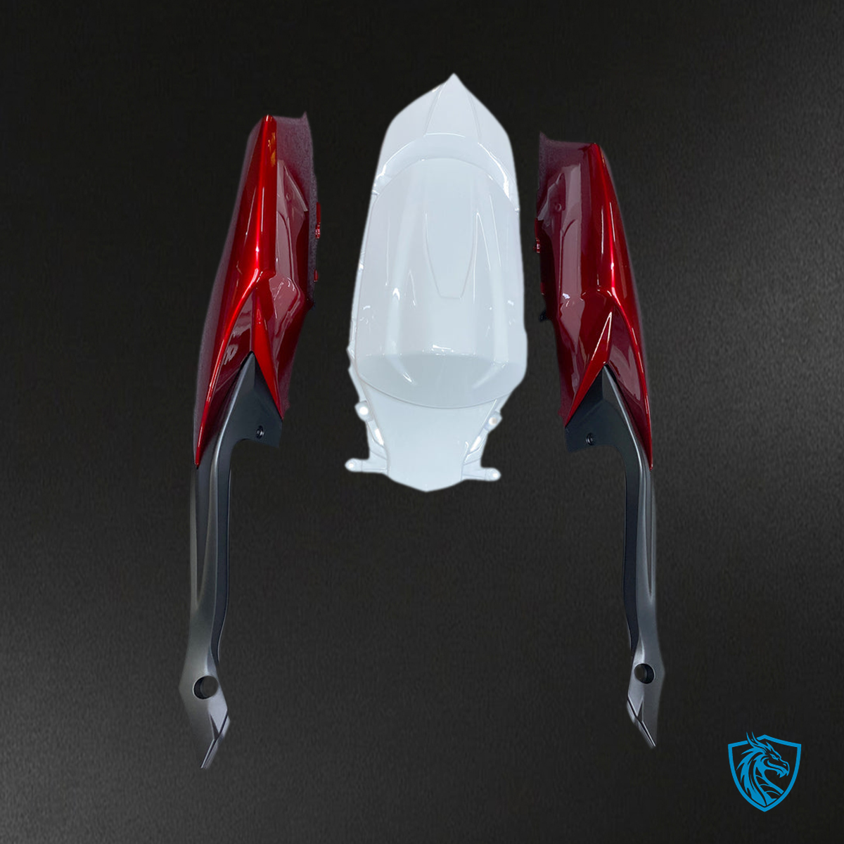Suzuki GSXR 600-750 (2008-2010) White & Red K8 - MERGEment Motorcycle Fairings Kit