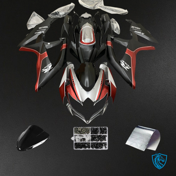 Suzuki GSXR 600-750 (2008-2010) Black & Red K8 - MERGEment Motorcycle Fairings Kit