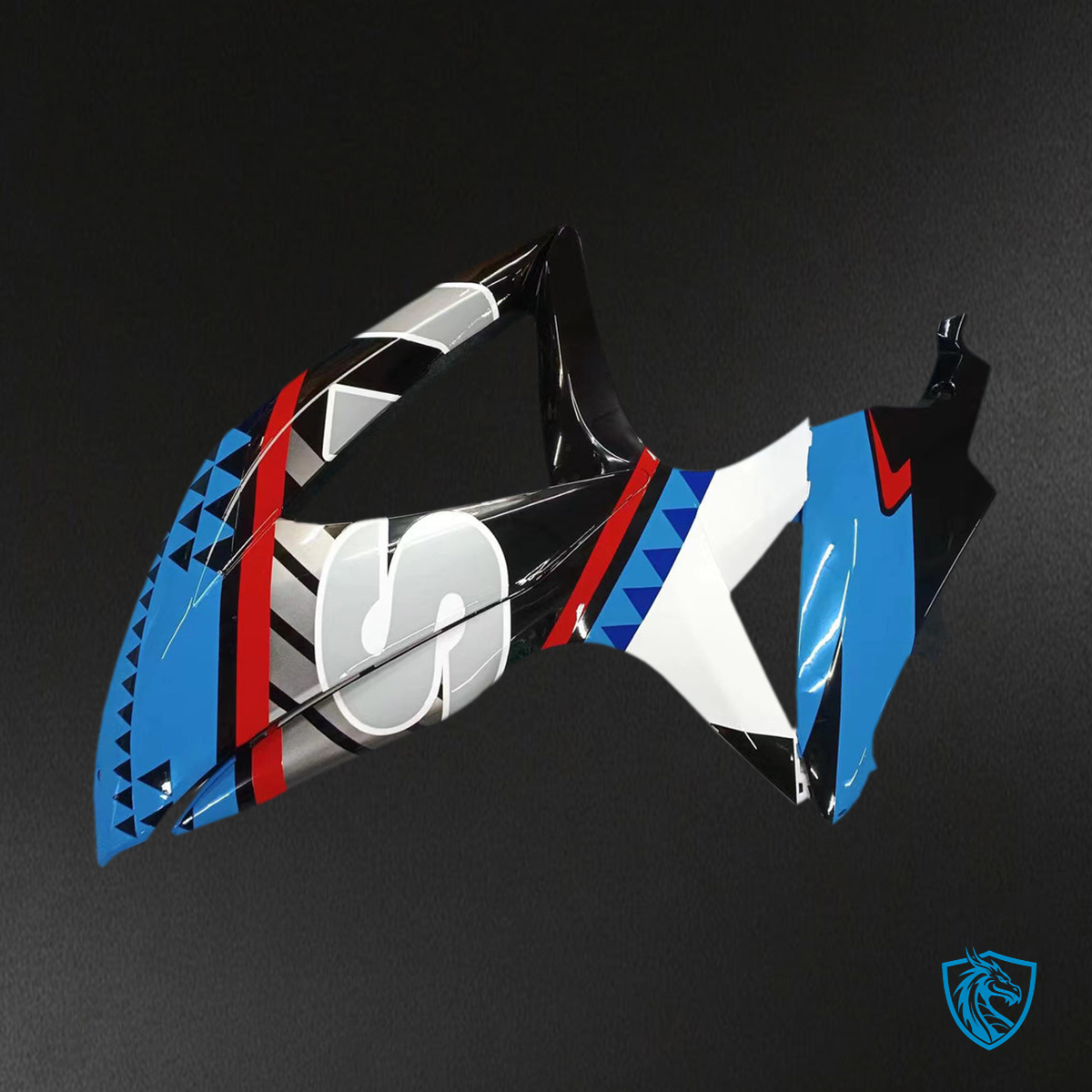Suzuki GSXR 600-750 (2008-2010) White, Blue & Red K8 body plastic - Custom ABS Fairing Kit