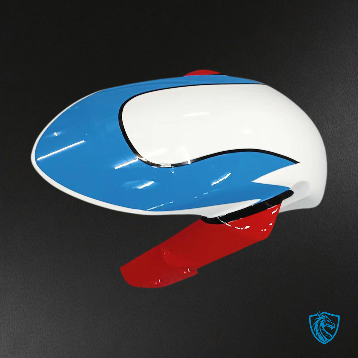 Suzuki GSXR 600-750 (2008-2010) White, Blue & Red K8 body plastic - Custom ABS Fairing Kit