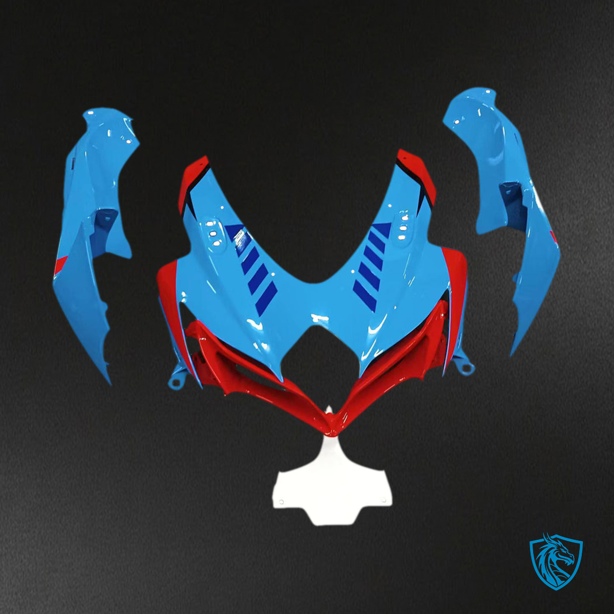 Suzuki GSXR 600-750 (2008-2010) White, Blue & Red K8 body plastic - Custom ABS Fairing Kit