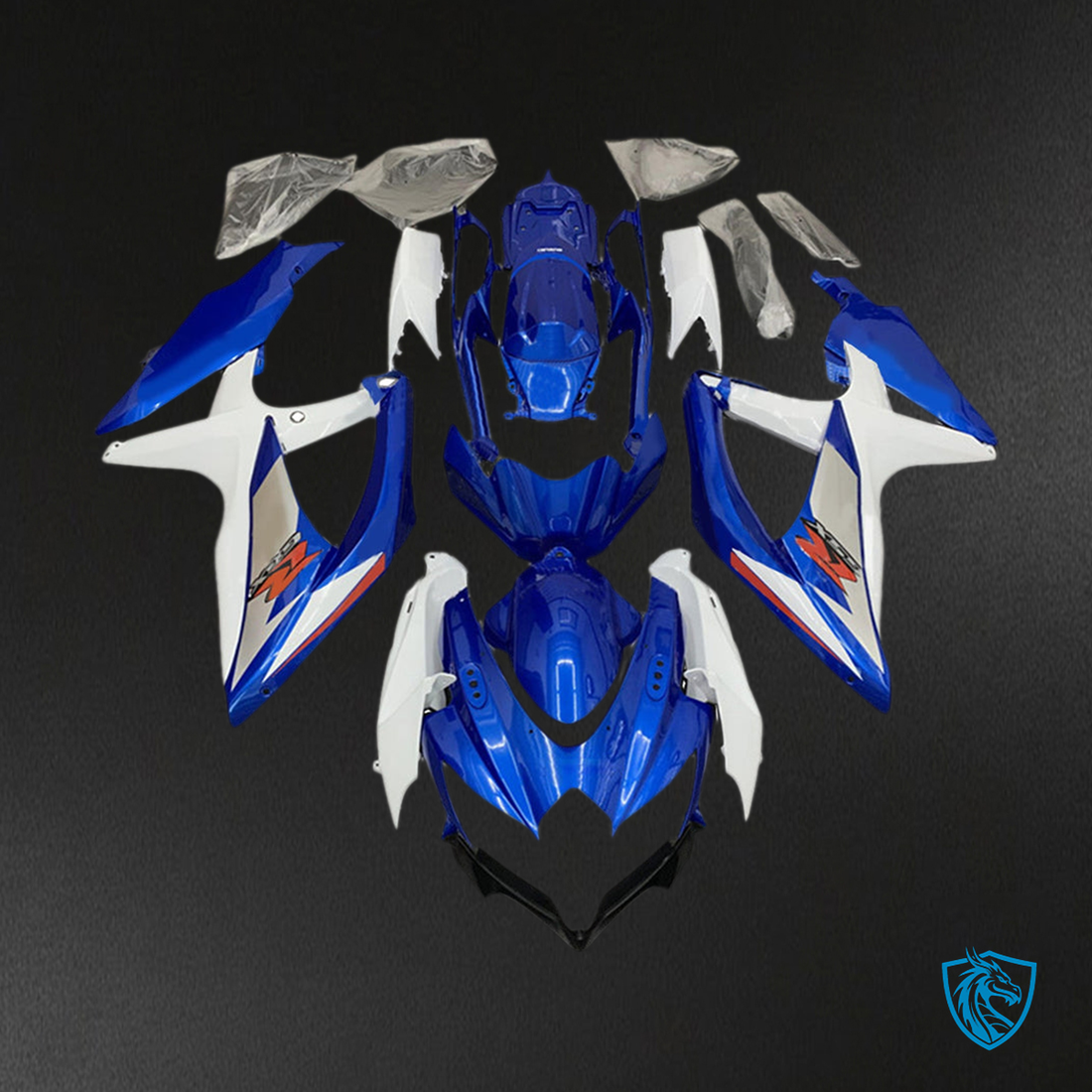 Suzuki GSXR 600-750 (2008-2010) Blue & White K8 - Fairing Kit | ABS Bodywork
