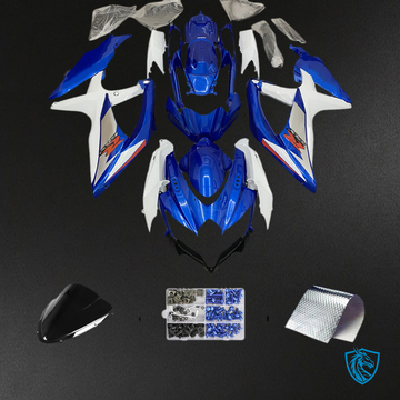 Suzuki GSXR 600-750 (2008-2010) Blue & White K8 - Fairing Kit | ABS Bodywork