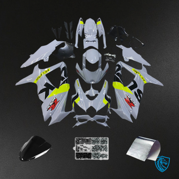 Suzuki GSXR 600-750 (2008-2010) Gray & Neon Yellow K8 - Fairing Kit | ABS Bodywork