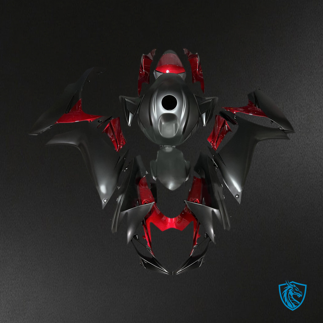 Suzuki GSXR600/750 (2011-2025) K11 Gloss Black & Red - Custom ABS Fairing Kit