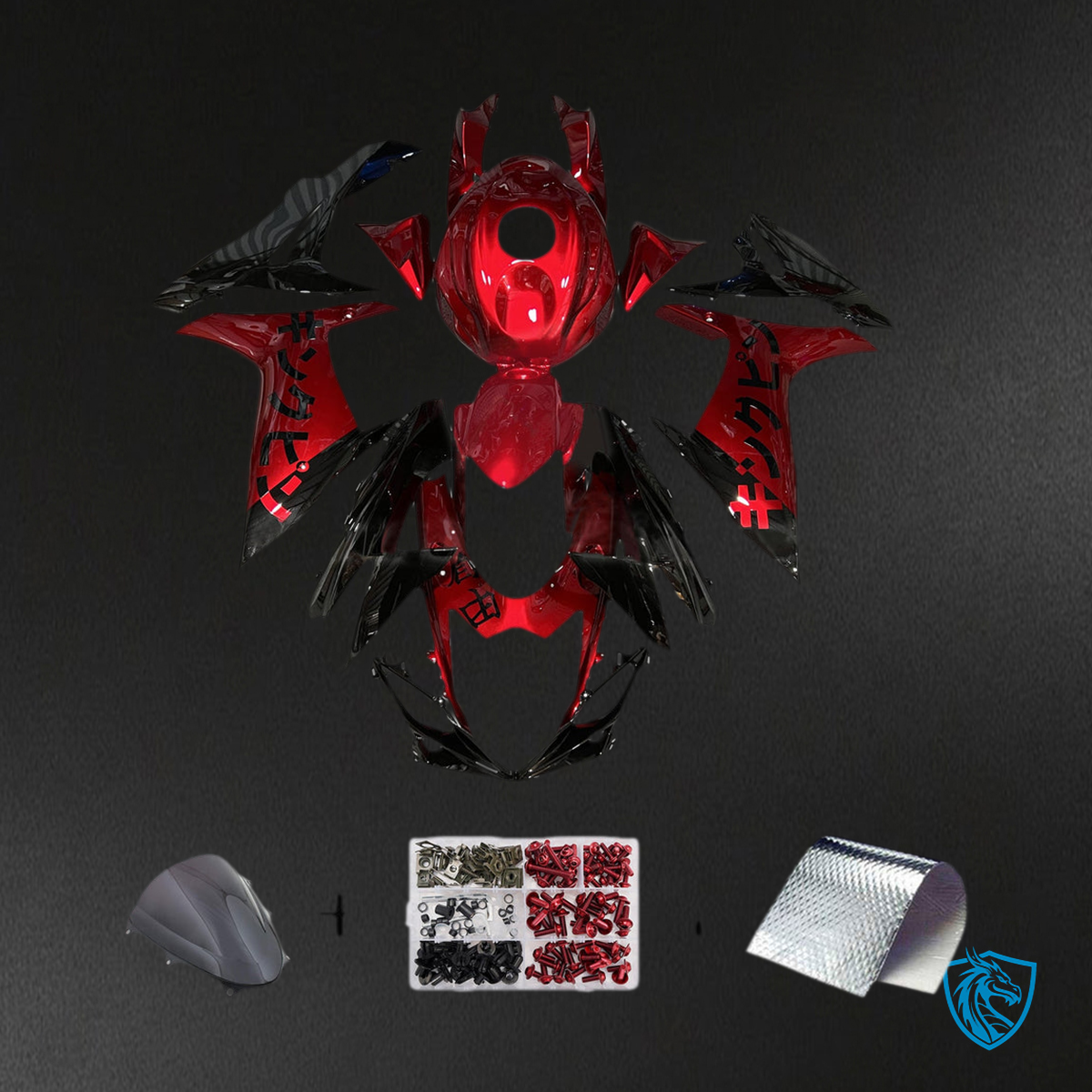 Suzuki GSXR600/750 (2011-2025) K11 Gloss Red & Black Fairing Kit - Aftermarket ABS Bodywork