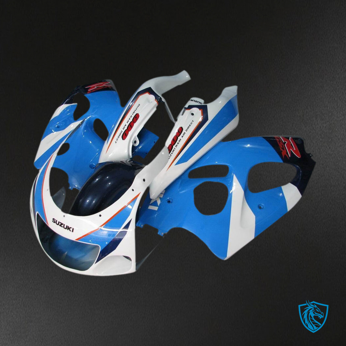 Suzuki GSXR600 (1996-2000) Light Blue & White Fairing Kit | ABS Bodywork