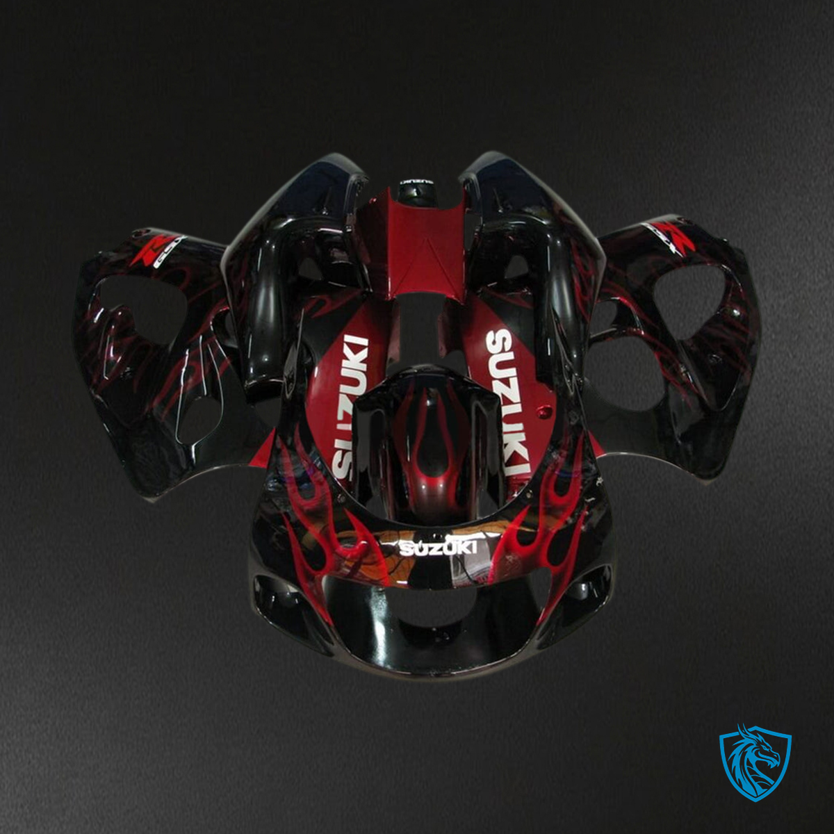 Suzuki GSXR600 (1996-2000) Red & Gloss Black - Custom ABS Fairing Kit