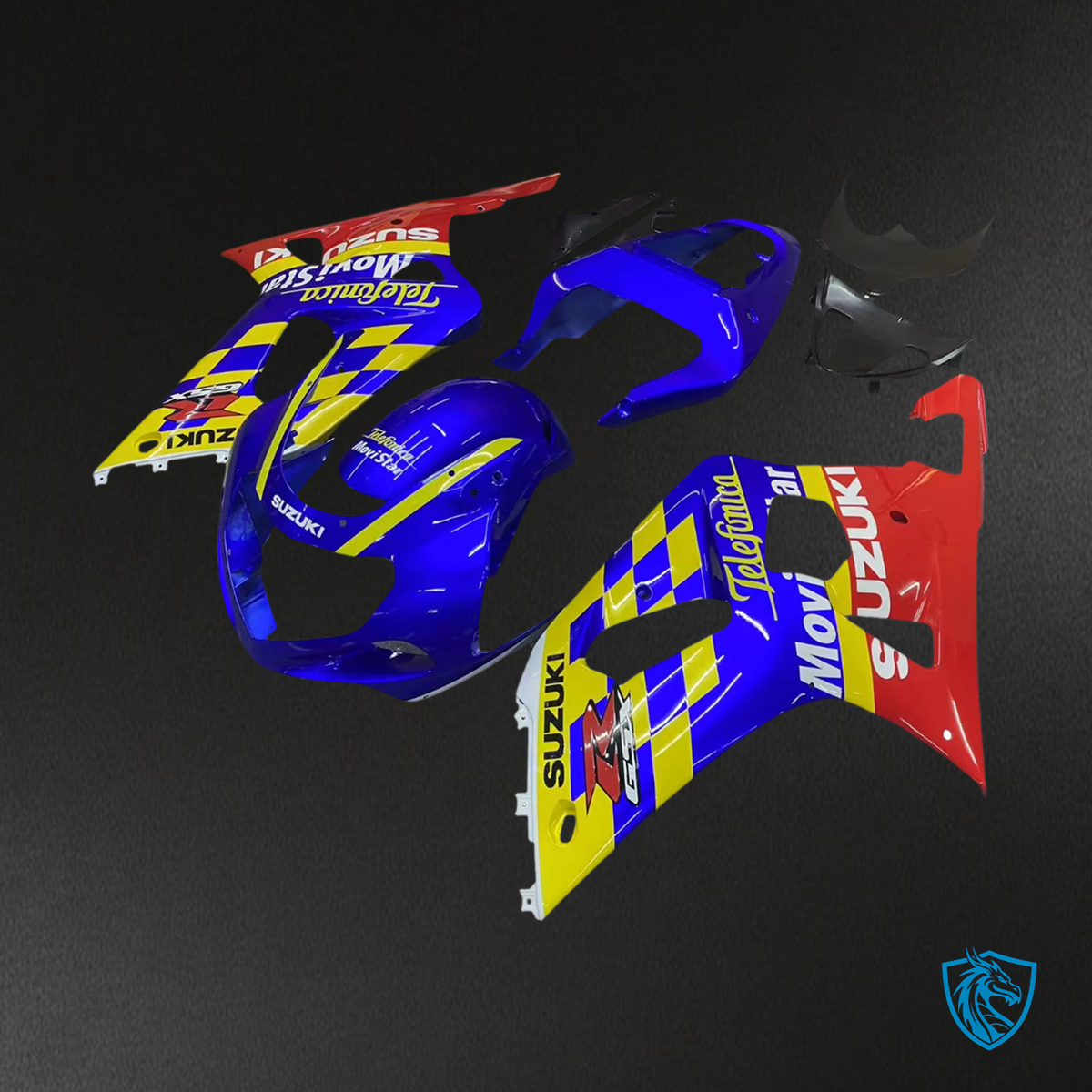 Suzuki GSXR 600 (2000-2003) & GSXR 750 (2001-2003) Red & Blue - Fairing Kit