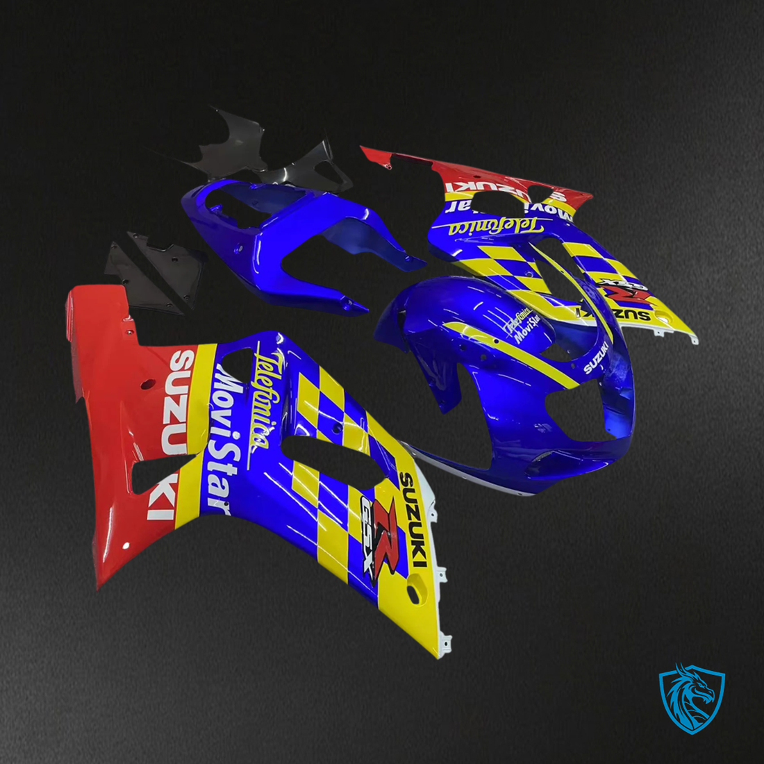 Suzuki GSXR 600 (2000-2003) & GSXR 750 (2001-2003) Red & Blue - Fairing Kit