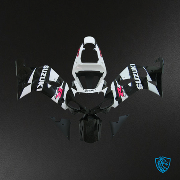 Suzuki GSXR 600 (2001-2003) Black & White Racing Generic - Fairing Kit | ABS Bodywork
