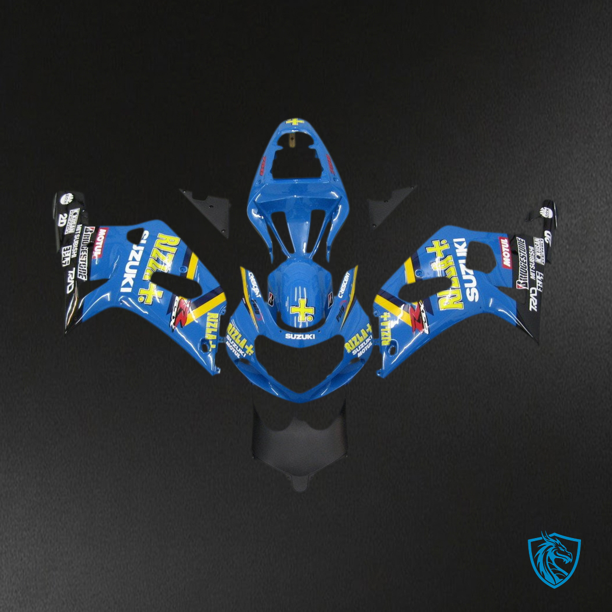 Suzuki GSXR 600 (2001-2003) Blue & Black Rizla Fairing Kit - Aftermarket ABS Bodywork
